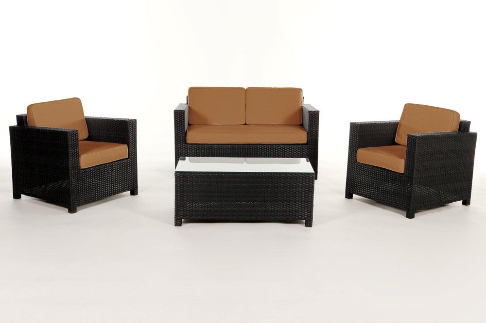 Polsterbezug für Rattan Lounge Summertime caramel