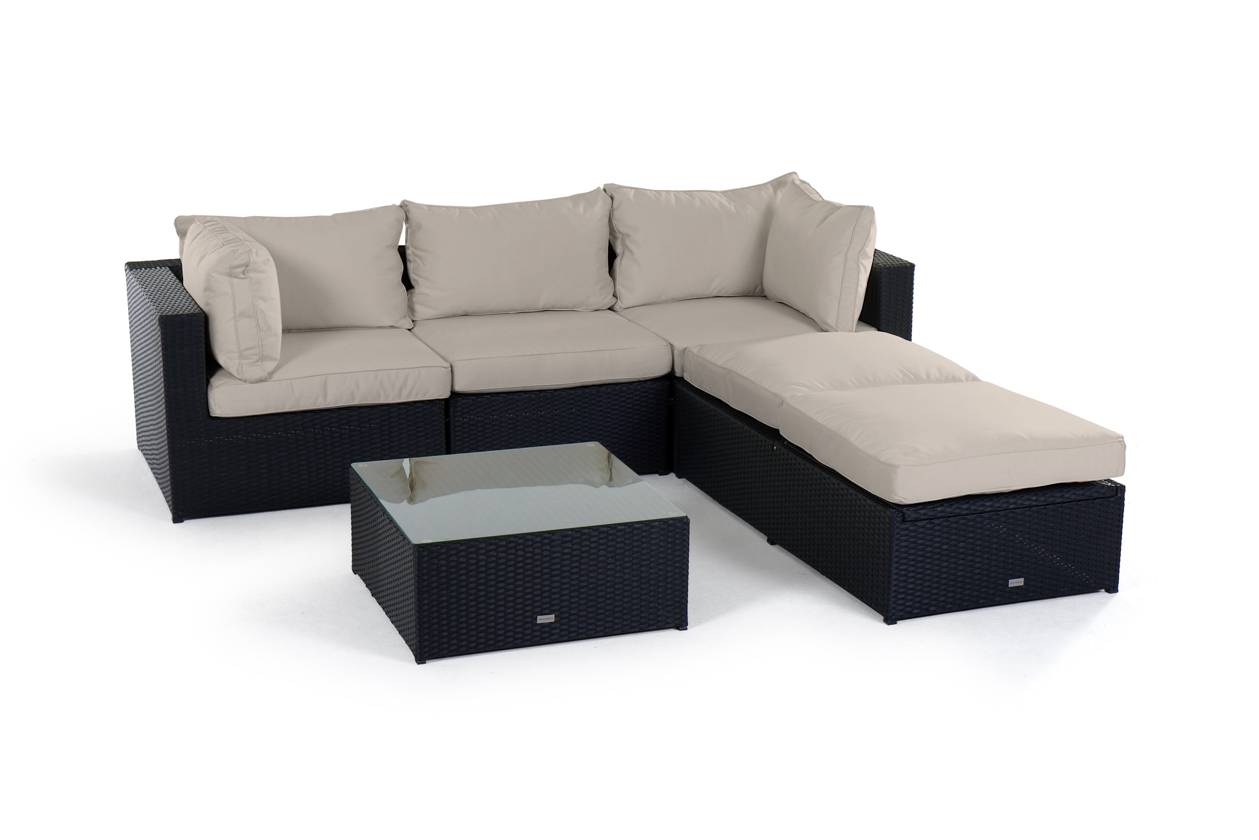 Biarritz Rattan Lounge Polsterbezug sandbraun
