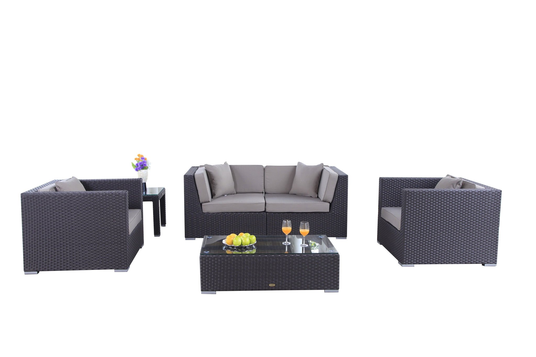 Rattan Lounge Bao braun