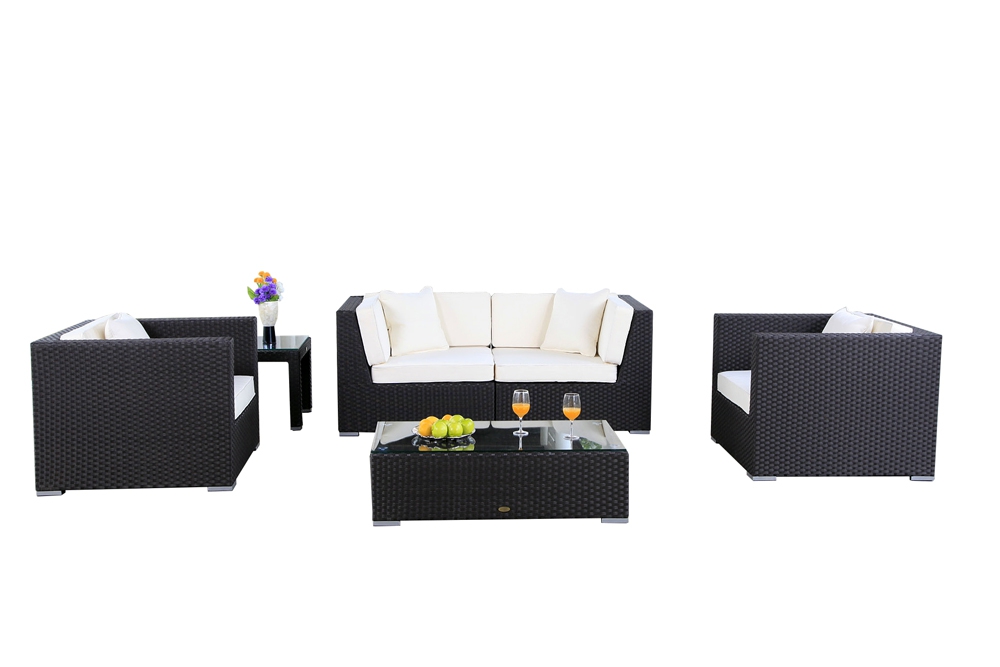 Rattan Gartenmöbel Lounge Bao Überzug Beige