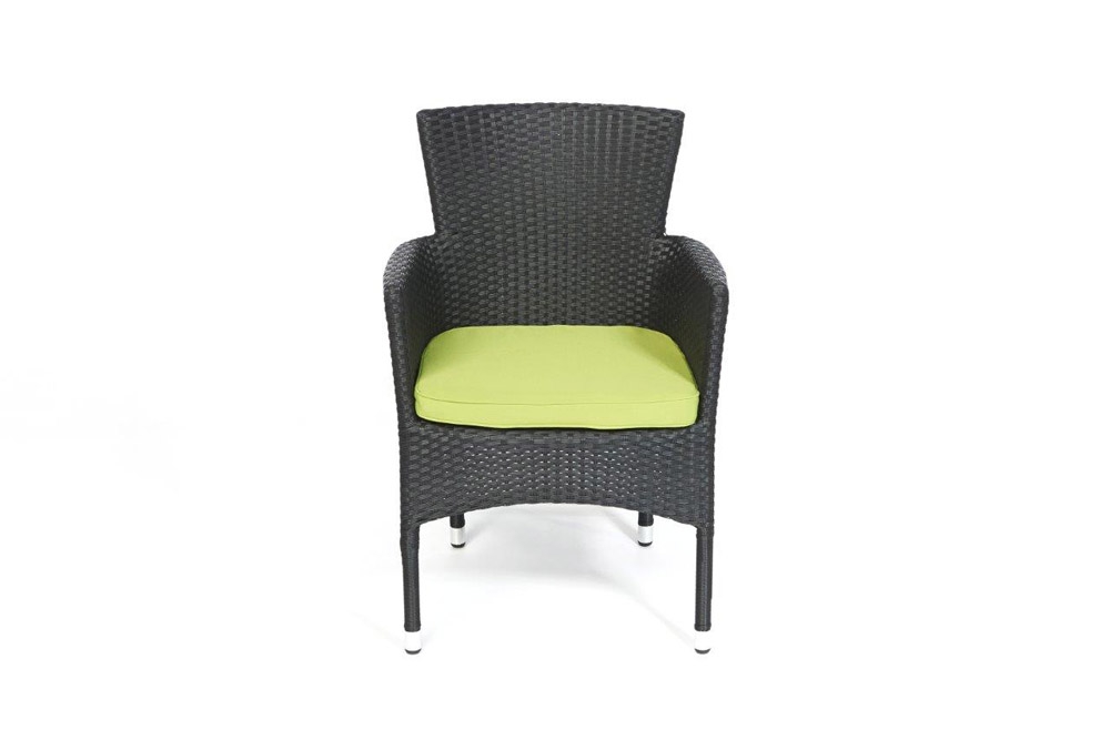Rattan Stuhl Boston Polsterbezug green