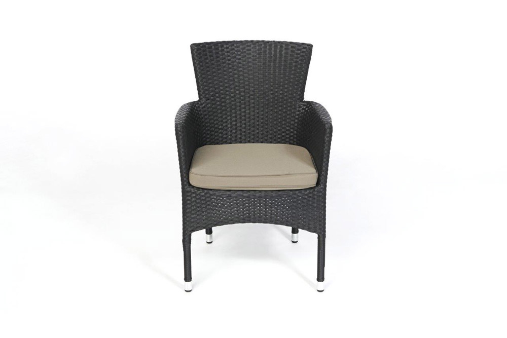 Rattan Stuhl Boston Polsterbezug sand brown
