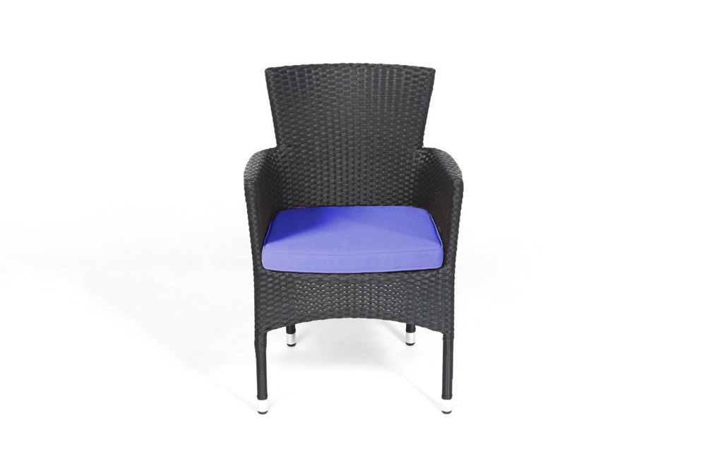 Rattan Stuhl Boston Polsterbezug violett