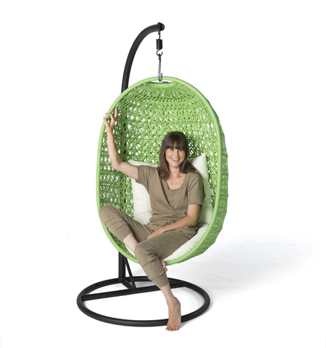 Rattan Hanging Chair grün
