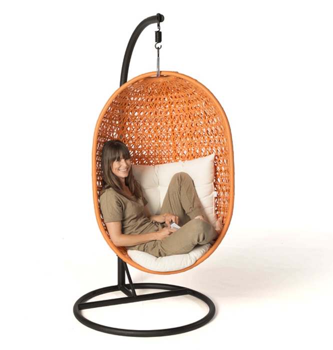 Rattan Hanging Chair orange