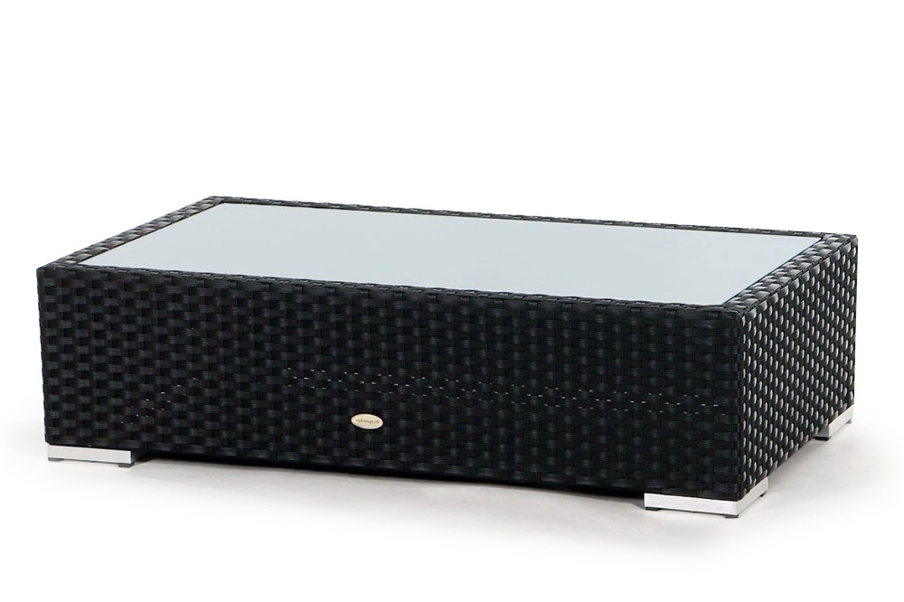 Clubtisch Casablanca Rattan Lounge schwarz
