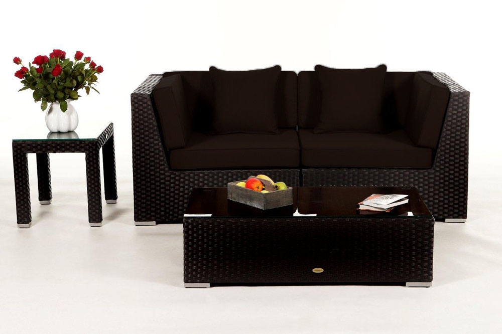 Polsterbezug schwarz für Colon Rattan Lounge