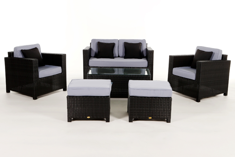 Polsterbezug für Rattan Lounge Diamond blue