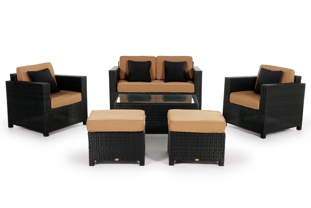 Polsterbezug caramel Rattan Gartenmöbel Diamond