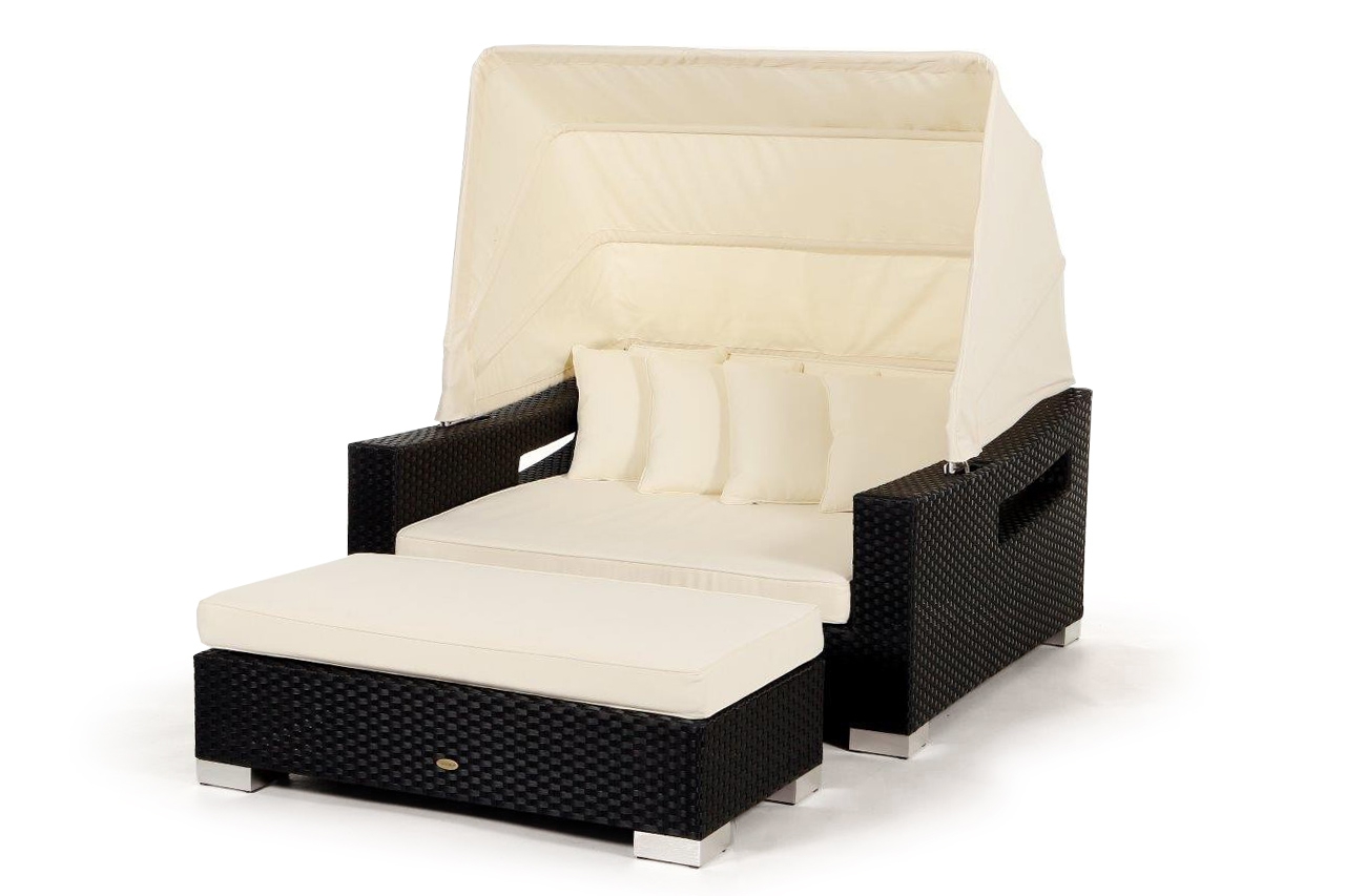 Rattan Liege Enjoy, Bank mit Polster