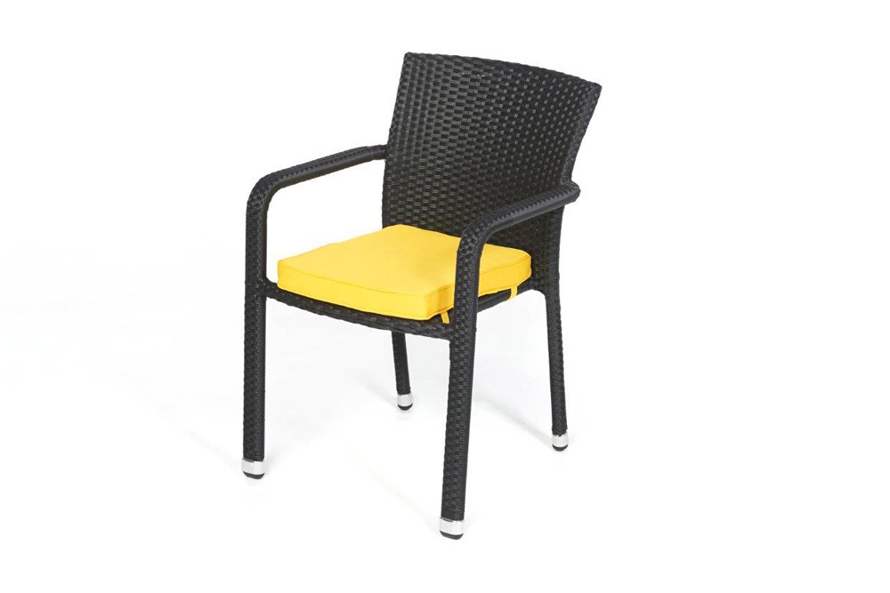 Rattan Stuhl Florida Polsterbezug yellow