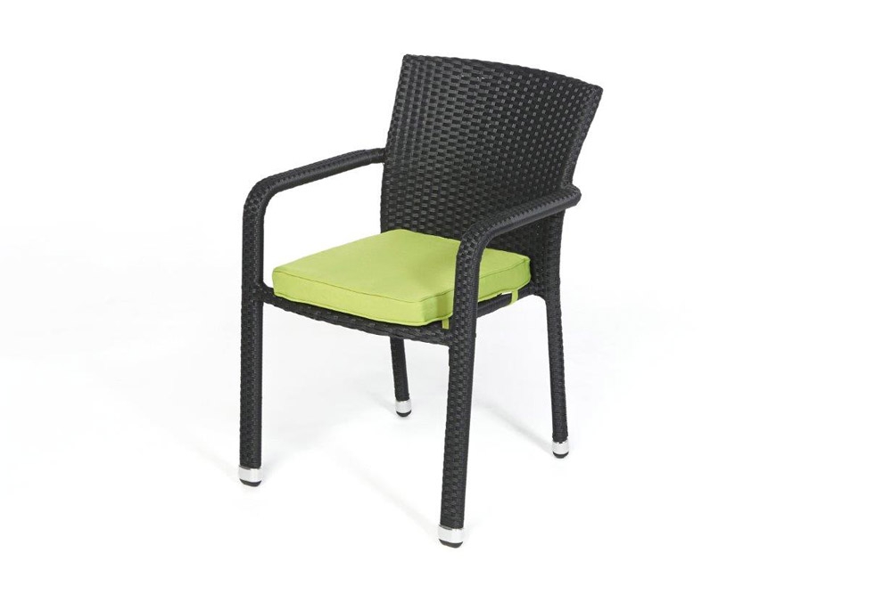 Rattan Stuhl Florida Polsterbezug green