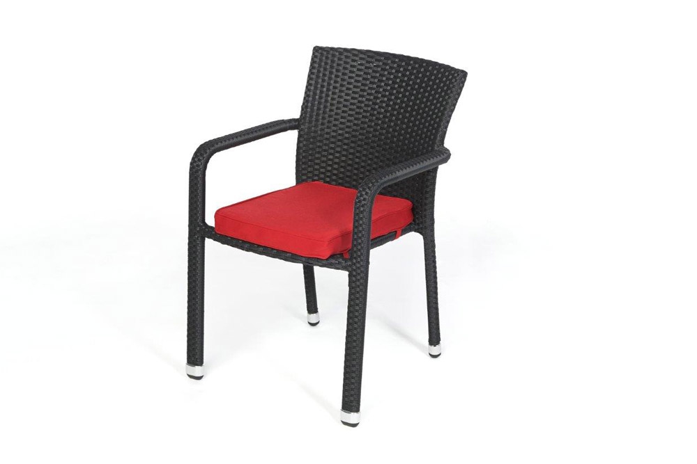 Rattan Stuhl Polsterbezug rot