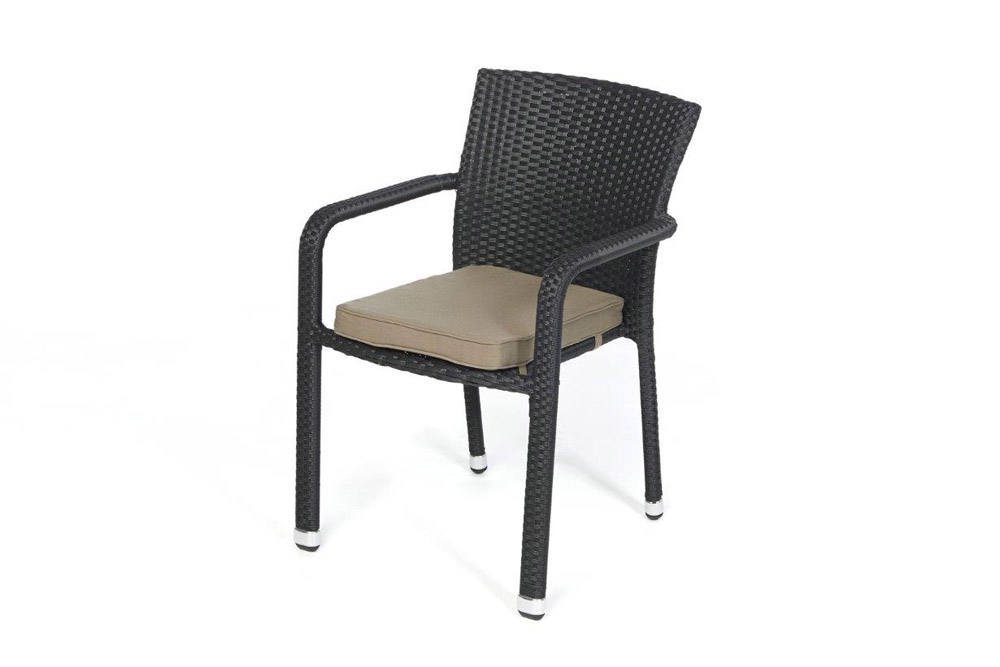 Rattan Stuhl Florida Polsterbezug sand brown
