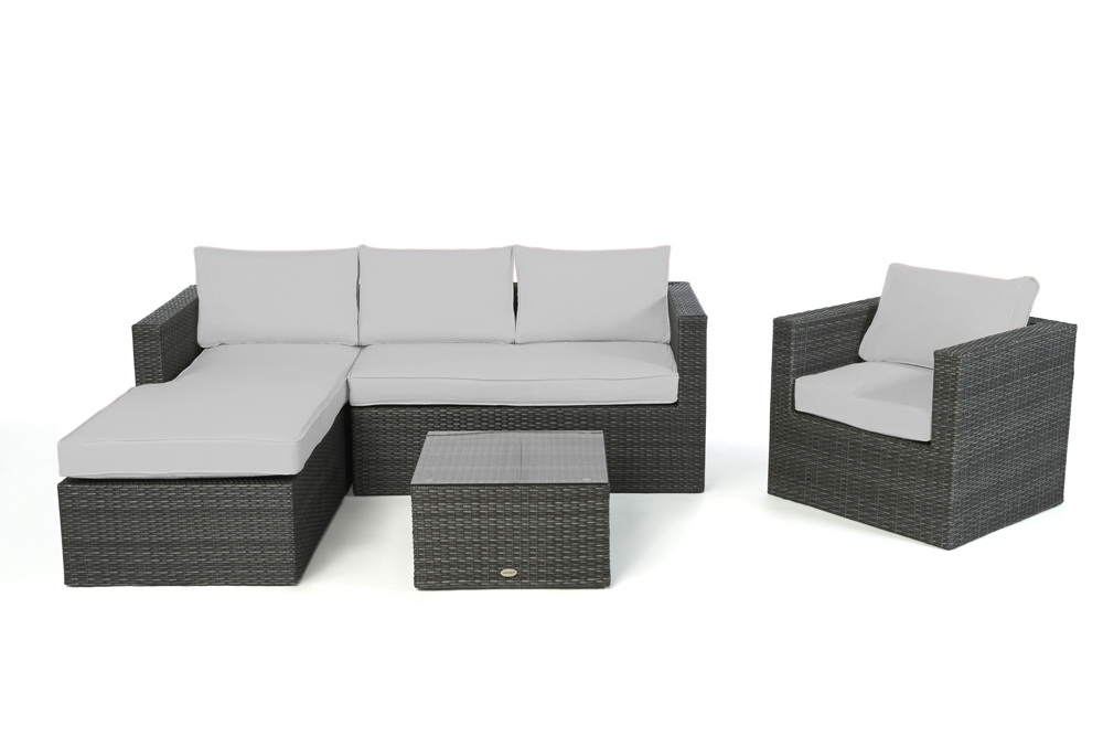 Polsterbezug grey Rattan Lounge Galicia rechts