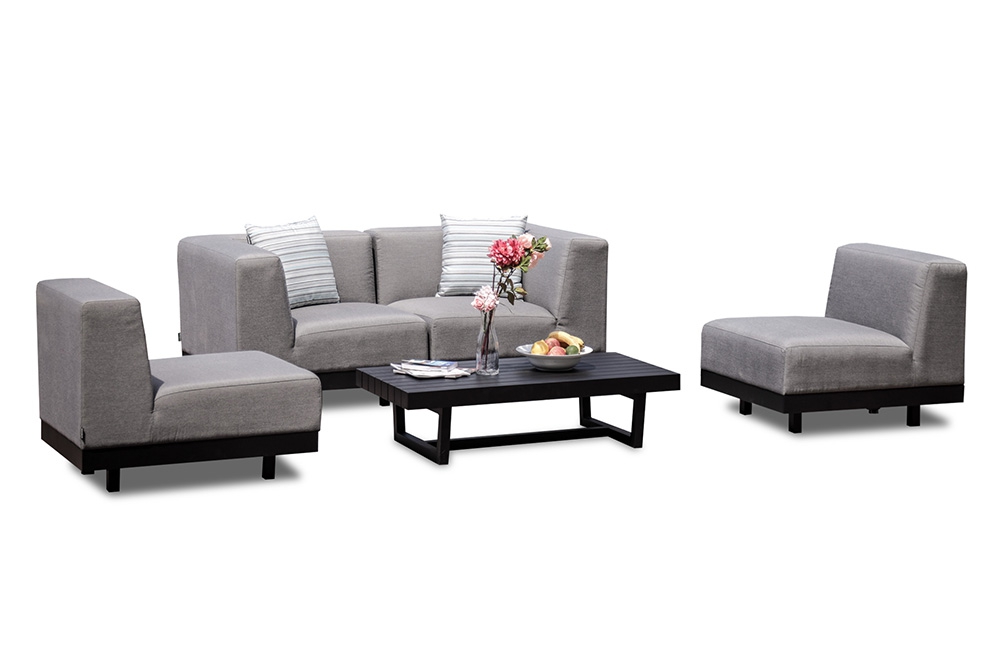 Garten Lounge Sofa Set Kaya grau