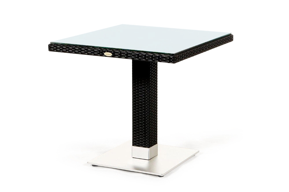 Rattan Lounge Tisch Gaia black