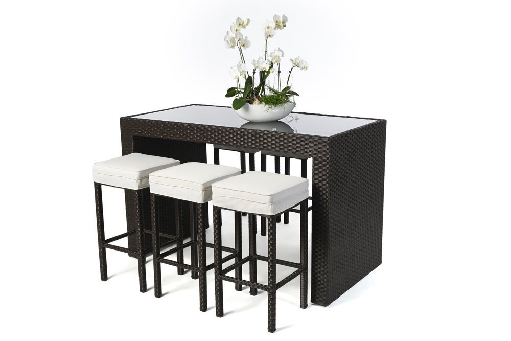 Rattan Barhocker Black beauty Gla