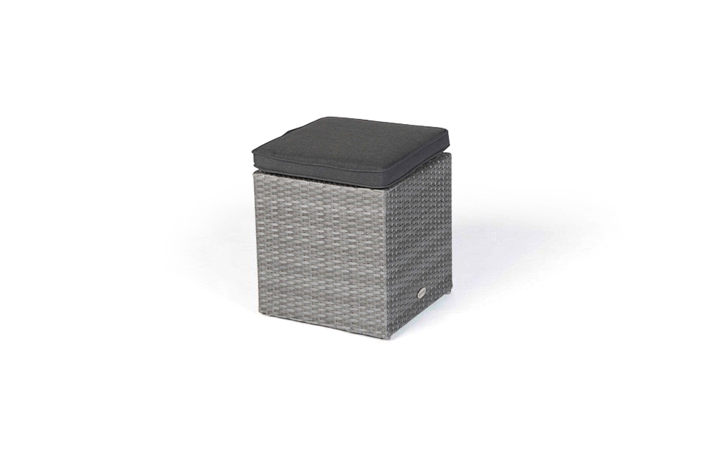 Lounge Dining Manila Rattan Hocker mix grau