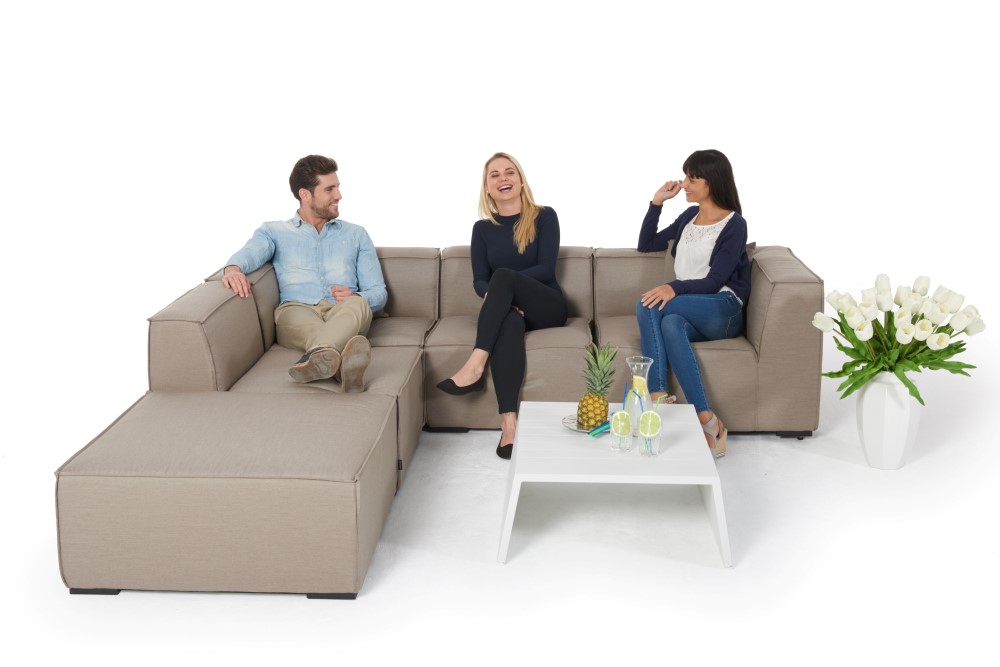 Outdoorstoff Sunbrella Sunibel Lounge Sanbraun gross