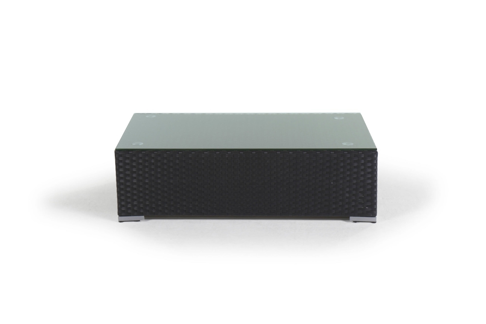 Rattan Bank Sherman mit Glasplatte