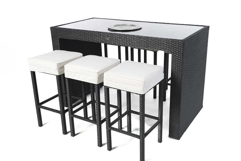 Rattan Bar Black beauty Glass