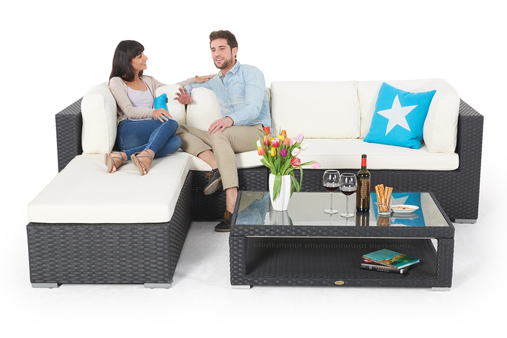 rattan gartenmöbel caprio gartenlounge mit tisch