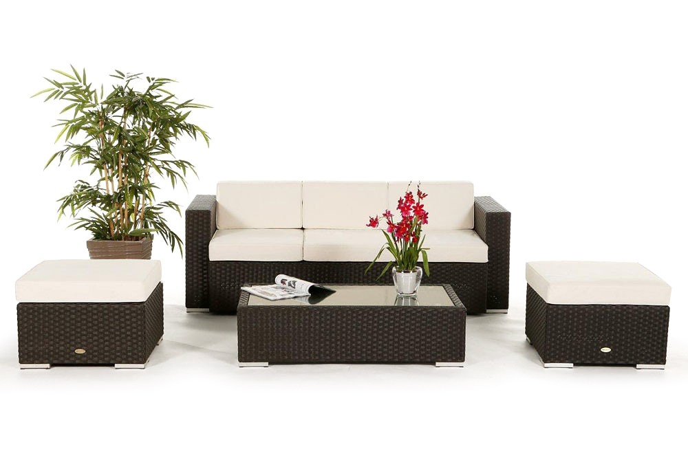 Rattan Lounge Aurora brown