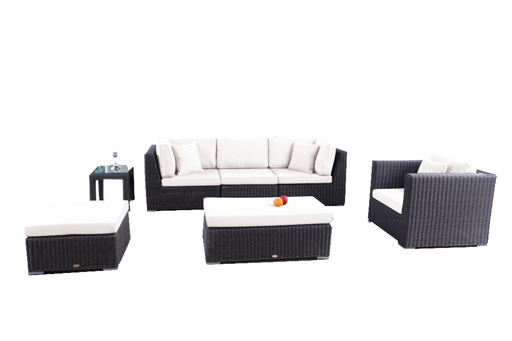 Rattan Lounge Allegra 4er Special Überzug beige