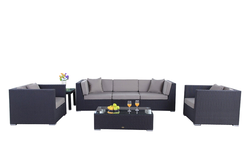 Rattan Gartenmöbel Lounge Bahama Überzug sandbraun