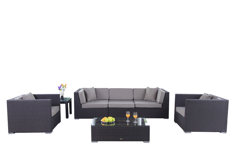 Rattan Lounge Bahama braun