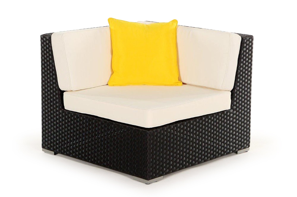Rattan Lounge: Zierkissen yellow