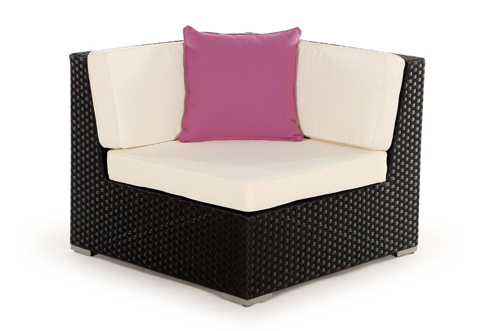 Rattan Lounge: Zierkissen purple