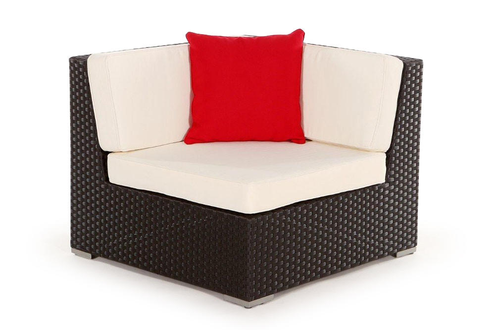 Rattan Lounge: Zierkissen rot