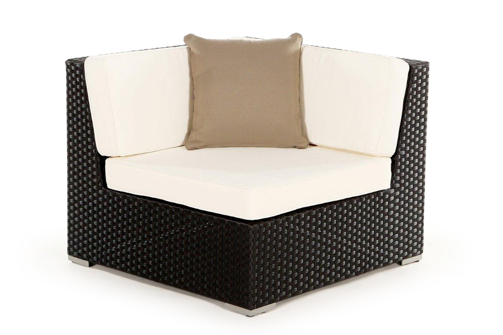 Rattan Lounge: Zierkissen sand braun
