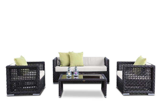 Rattan Gartenmöbel Ecuador Lounge Überzug beige