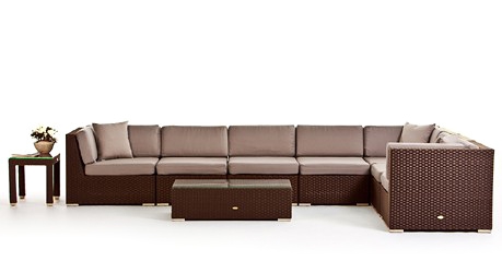Rattan Lounge Panama braun