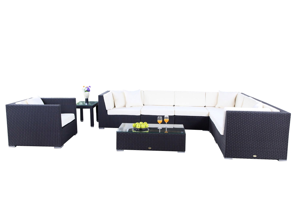 Rattan Lounge Mojo schwarz