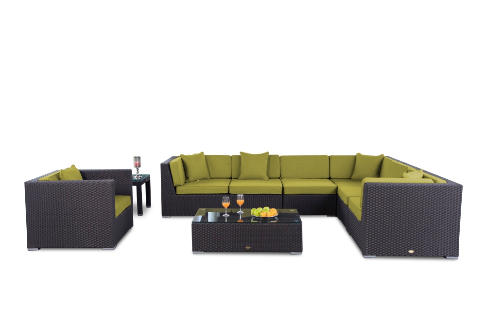 Rattan Gartenmöbel Mojo Lounge Überzug lime