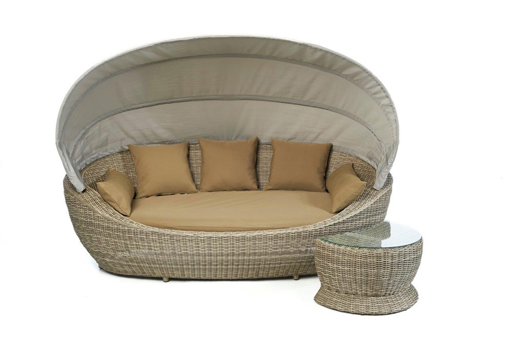 Rattan Liege Summerdream Spicy Polsterbezug Sand Brown