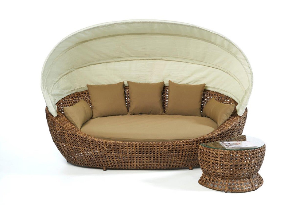 Rattan Liege Summerdream Crispy brown Polsterbezug Sand Brown