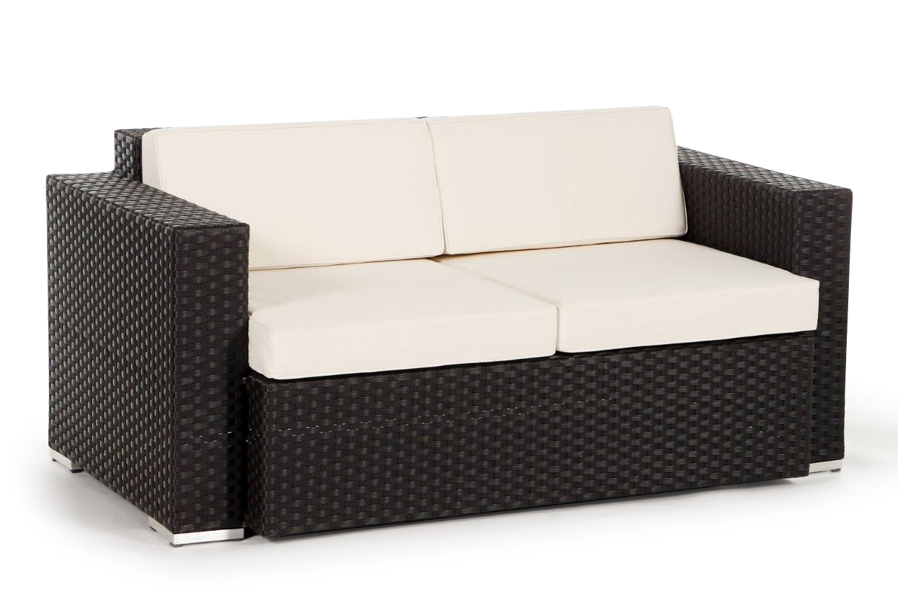 Rattan Lounge 2er Sofa Casablanca brown
