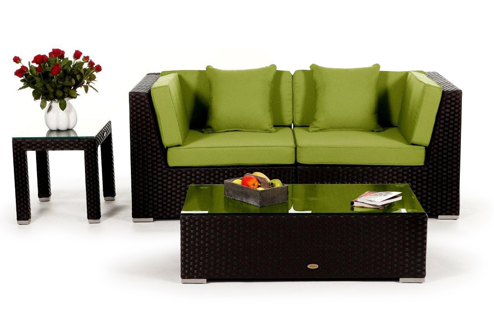 Überzug für Polster grün Rattan Lounge Colon