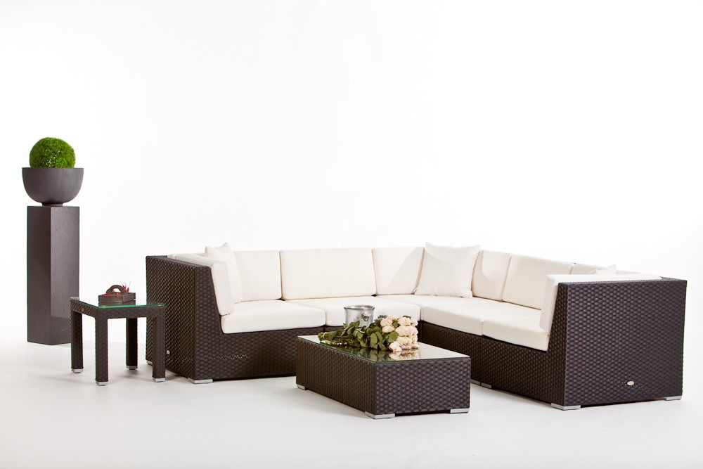 Rattan Lounge Guadeloupe black