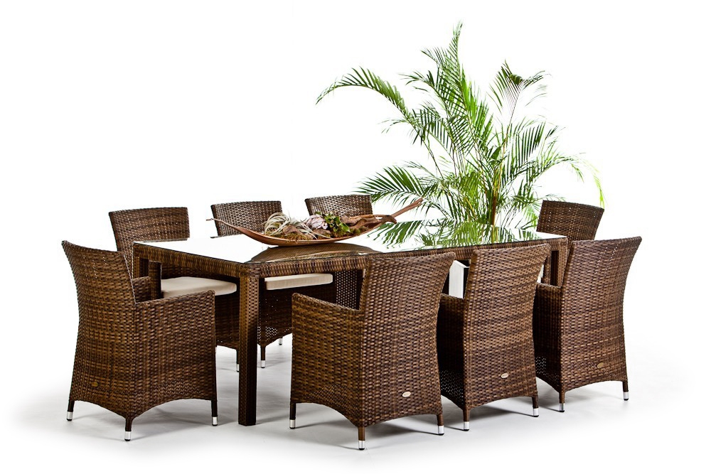 Rattan Tisch Casablanca braun
