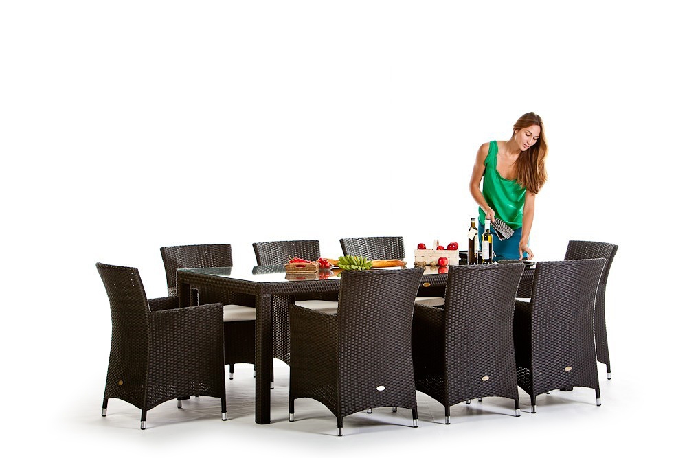 Rattan Tisch Casablanca braun