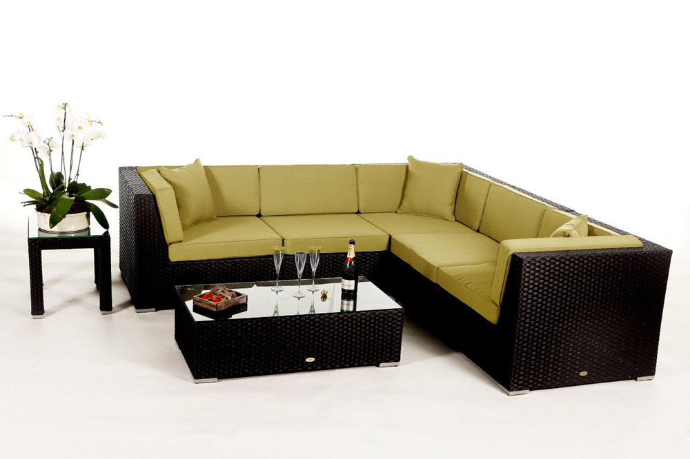 Polsterbezug für Rattan Lounge Guadeloupe lime