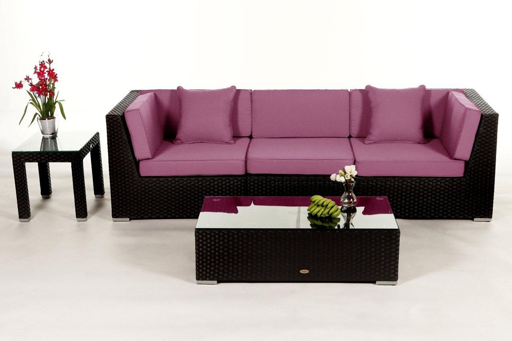 Überzug violett für Las Lomas Rattan Gartenmöbel