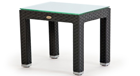 Seitentisch Panama Rattan Lounge schwarz