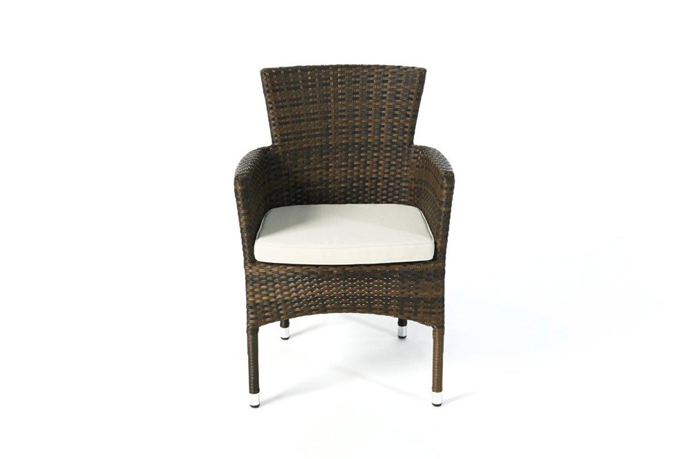 Boston Rattan Stuhl stapelbar mix brown